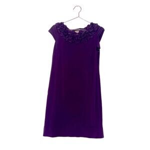 Taylor Dresses Shift Sheath Dress - Ruffle Collar - Size 8